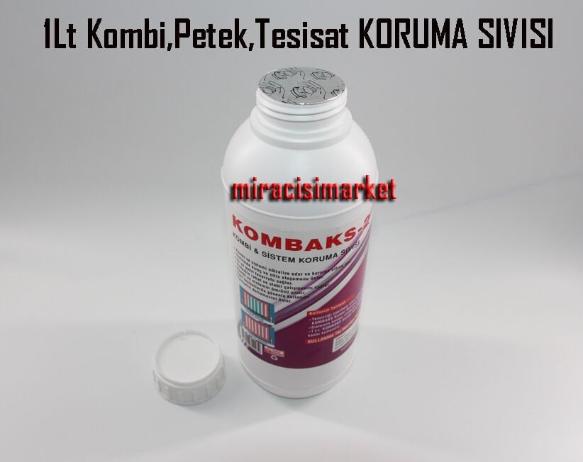 Kombi koruma sıvısı . Petek koruma ilacı . kimyasal . 1Lt ( KK01.98.173 )(TR) Kombaks-2 . Tesisat koruma kimyasalı .