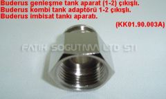Buderu Genleşme tank aparat (1/2) çıkışlı ( KK01.97.195 ) Buderu kombi tank adaptörü 1/2 çıkışlı . buderu İmbisat Tankı aparatı .