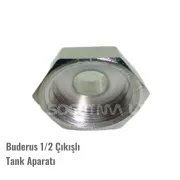 Buderu Genleşme tank aparat (1/2) çıkışlı ( KK01.97.195 ) Buderu kombi tank adaptörü 1/2 çıkışlı . buderu İmbisat Tankı aparatı .