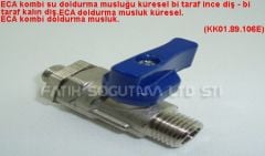 Eca eurostar doldurma musluğu . küresel bi taraf ince diş + bi taraf kalın diş ( KK01.96.264 )  ECA doldurma musluk küresel .