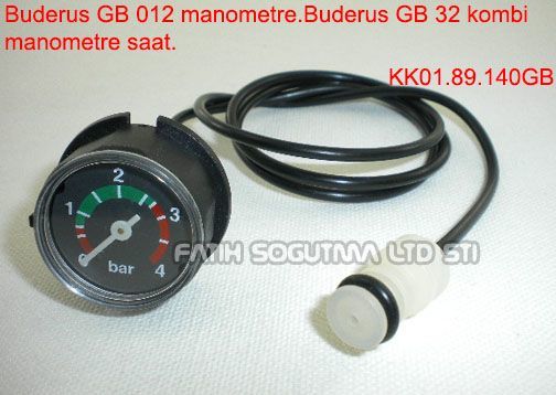 Bosch condens manometre saat . hortumlu  ( KK01.96.842 ) . Buderus GB 012 manometre . Buderu GB 32 kombi manometre saat . Bosh kombi manometre geçme uzun borulu .