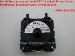 Kombi hava prosestat metal KFY-1  3.soketli (P.0.90mbar) Pmax.10mbar ( KK01.96.500 )huadi metal prosestat.kombi prosestat saçlı kombi yedek parça . boiler spare parts . Ferroli kombi hava prosestat