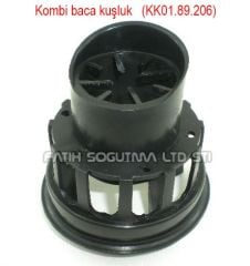 Kombi baca Filtresi . Kuşluk . Siyah Renkli (60x100mm Çapında) ( KK01.89.206 ) Hermetik Kombi baca kuşluk . Yoğuşmalı kombi baca kuşluk .