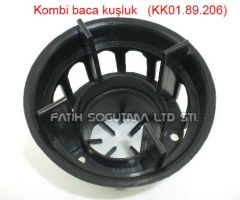 Kombi baca Filtresi . Kuşluk . Siyah Renkli (60x100mm Çapında) ( KK01.89.206 ) Hermetik Kombi baca kuşluk . Yoğuşmalı kombi baca kuşluk .