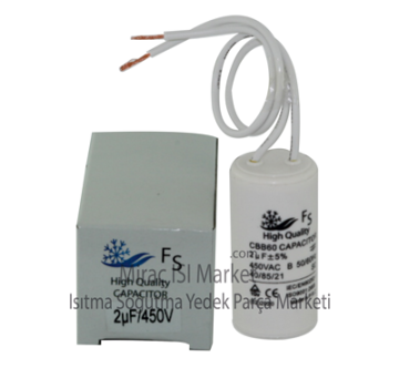 kombi pompa kondansatörü 2uf 450V kablolu Fs high Ouality ( KD01 ) Ebad Ölçüleri (En:2,5cm-boy:5,1cm-kablo uzunluğu:15cm) kombi sirkülasyon pompası kondansatörü . wilo pompa kondansatörü . grundfos pompa kondansatörü .