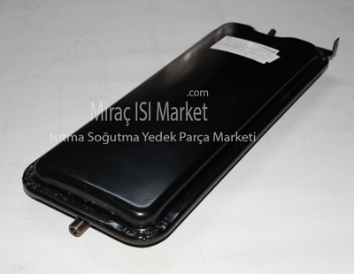 Demirdöküm neva tank 7.Lt 3/8 dikdörtgen ( KK01.90.039 ) Üsten Askı aparatlı Önaysan . ebad ölçüleri (49x20x6,5 Cm) Demirdöküm atron genleşme tank . demirdöküm nitromix genleşme tankı .