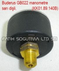 Buderus GB022 manometre . saat sarı 1/8 dişli ( KK01.96.850 ) Wika made in Germany .  Buderus gb 22 gösterge saat