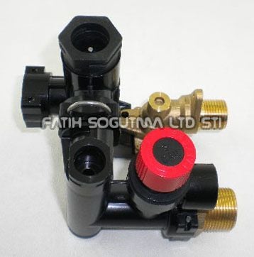 Demirdöküm Nitromix  3 yollu vana blok grup . PAKKENS ( KK01.96.155 )(TR) Sıfır Ürün - NTC DELİK YERİ KAPALI .