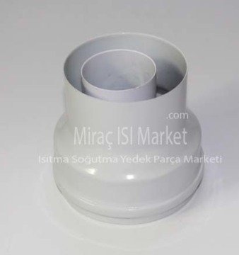 kombi baca borusu rediksiyon 1.Tk ( KK01.98.436 )  (80X125mm den,60x100mm) e dönüştürücü adaptör .