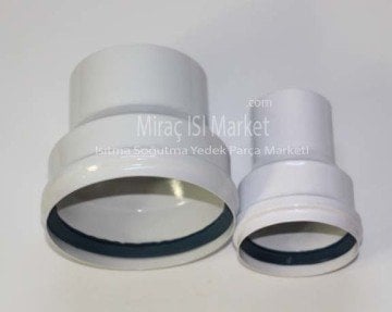 kombi baca borusu rediksiyon 1.Tk ( KK01.98.436 )  (80X125mm den,60x100mm) e dönüştürücü adaptör .
