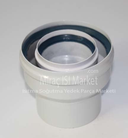 kombi baca borusu rediksiyon 1.Tk ( KK01.98.436 )  (80X125mm den,60x100mm) e dönüştürücü adaptör .