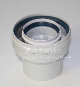kombi baca borusu rediksiyon 1.Tk ( KK01.98.436 )  (80X125mm den,60x100mm) e dönüştürücü adaptör .