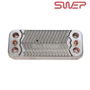 viessmann vitodens eşanjör . 12.Plakalı . Üstü Tırtıklı . SWEP İtaly ( KK01.96.724 ) ( Vidalama delik arası 155mm ) Alarko yeni serena eşanjör . viessmann vitopend 100-W eşanjör . dijital ekranlı kombiler için .