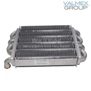 Demirdöküm nepto eşanjör . ana eşanjör . Valmex İtalyan  ( KK01.95.227 ) Çapraz çıkışlı 4.kollu geçme tip (2x1/2-2x3/4)  (yanma odası. 220mm) Protherm Leopar eşanjör .