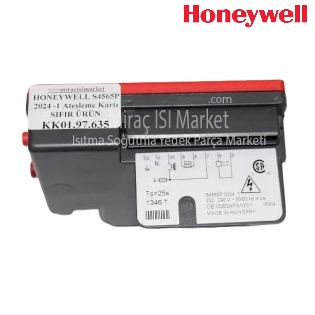 Honeywell S4565P 2024 1 . Ateşleme kartı . Santral . SIFIR ÜRÜN . ( KK01.97.635 ) Honeywell ignition card . S4565P 2024 1 .