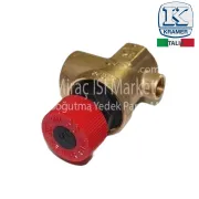 Emniyet ventili 3/4 iç dişli manometre çıkışlı 3.bar Kramer ( KK01.96.372 ) Kazan emniyet ventili . boiler emniyet ventili .