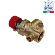 Emniyet ventili 3/4 iç dişli manometre çıkışlı 3.bar Kramer ( KK01.96.372 ) Kazan emniyet ventili . boiler emniyet ventili .