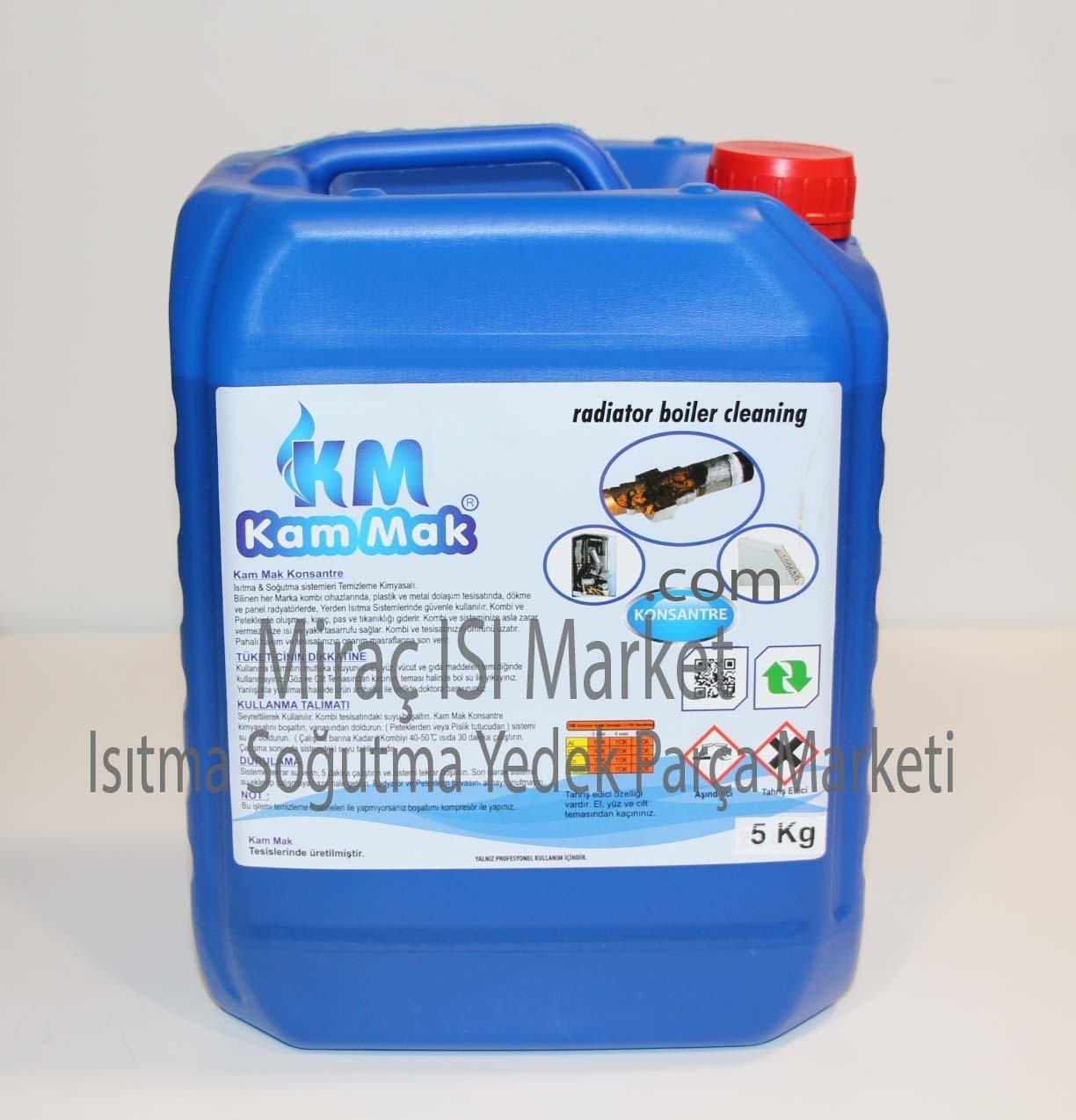 Kombi tesisat temizleme ilacı . Kammak 5.Kg 1.Bidon ( KK01.98.162 ) Kombi temizleme ilacı . kazan temizleme kimyasalı . petek temizleme kimyasalı .