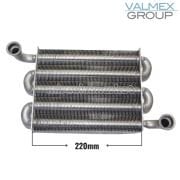 Baymak lambert eşanjör . 2x3/4 çıkışlı . aleminyum . Valmex made in İTALY ( KK01.95.224 ) Yanma odası(220mm) . Ariston clas x eşanjör . Ariston cares x esanjör .