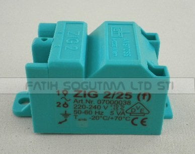 Eca Calora Ateşleme Trafosu . Eca Confeo Ateşleme Trafosu - Eca Premix Ateşleme Trafosu .  Yeşil ZIG2-25 4.Soketlı ( KK01.95.495 )