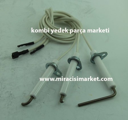 Demirdöküm aden iyonizasyon elektrodu . kablolulu .1.Takım (3adet) ( KK01.97.553 ) Demirdöküm kalisto iyonizasyon elektrodu .