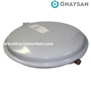 Eca confeo plus genleşme tankı ( KK01.90.044 ) Önaysan  Yuvarlak Hava purjörlü .1/2 Dişli 8.Lt . Ebad ölçüleri:(39x8cm) Eca confeo genleşme tankı .