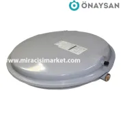 Eca confeo plus genleşme tankı ( KK01.90.044 ) Önaysan  Yuvarlak Hava purjörlü .1/2 Dişli 8.Lt . Ebad ölçüleri:(39x8cm) Eca confeo genleşme tankı .