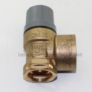 Vaillant vuw emniyet ventili . 3.bar Geçme tip 3/4 çıkışlı Pakkens ( KK01.89.117 ) Vaillant Vuw pro emniyet ventili
