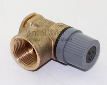 Vaillant vuw emniyet ventili . 3.bar Geçme tip 3/4 çıkışlı Pakkens ( KK01.89.117 ) Vaillant Vuw pro emniyet ventili