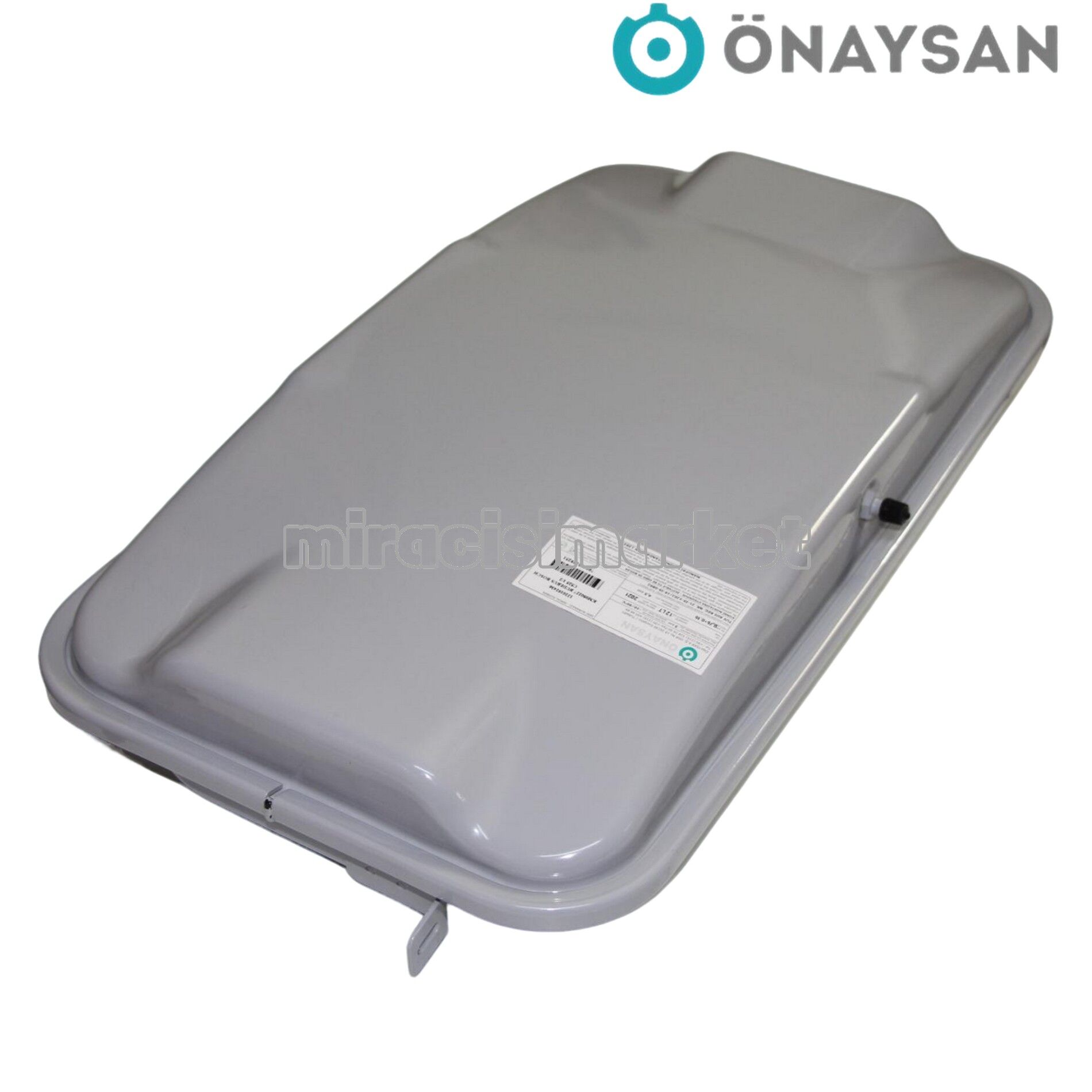 Buderus logamax plus GB072 genleşme tankı . 12.Lt 1/2 dişli yön aşağıda dikdörtgen . ( KK01.90.045 ) Önaysan . Sibop yanda . Ebad ölçüleri. (31x55x10,5 cm)