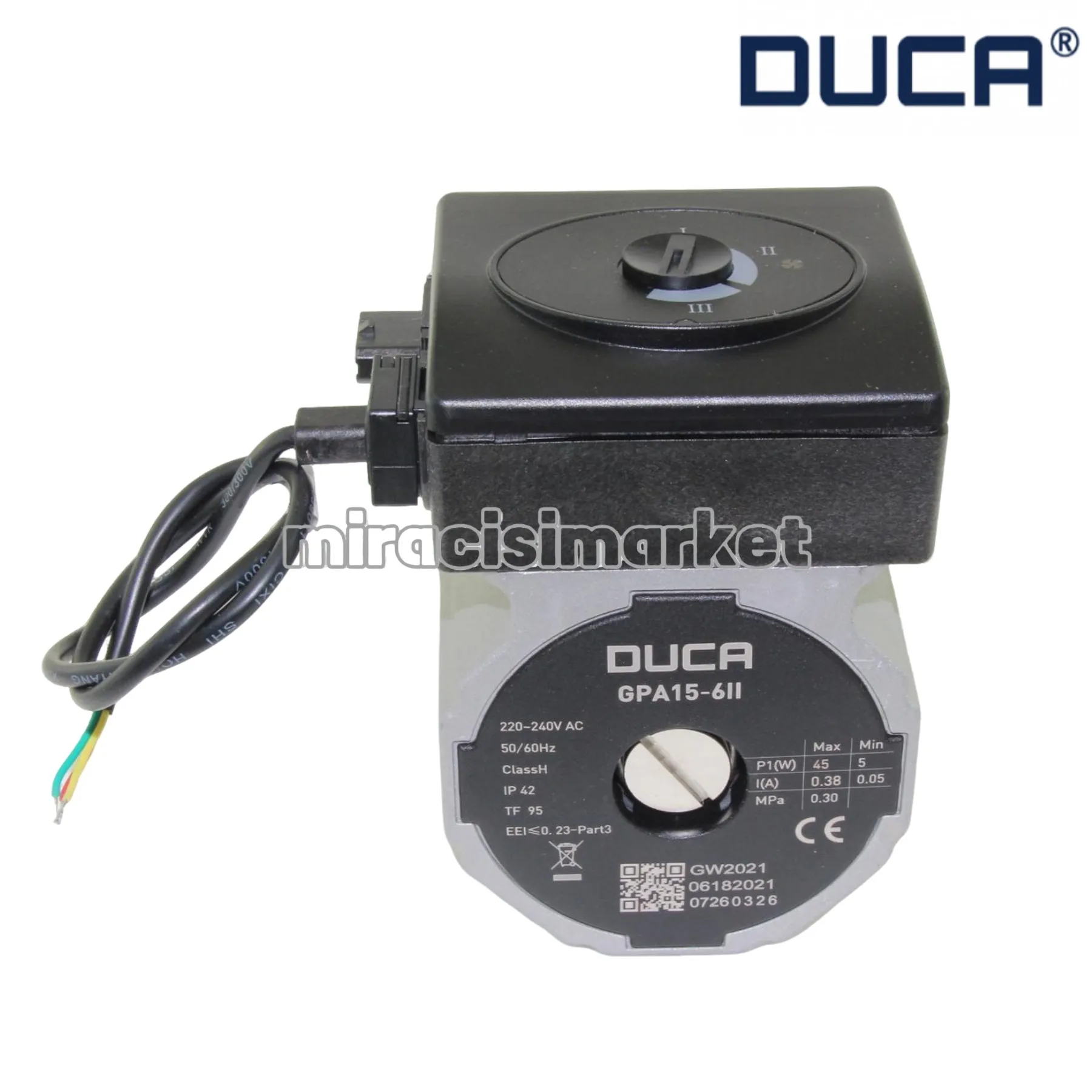 Demirdöküm atromix pompa motoru . GPA15-6 II Series . Duca pompa ( KK01.99.827 ) Erp  li pwm kablo girişli 45Waat 240v . 3.kademeli . Protherm pompa motoru . Eca kombi pompa motoru .