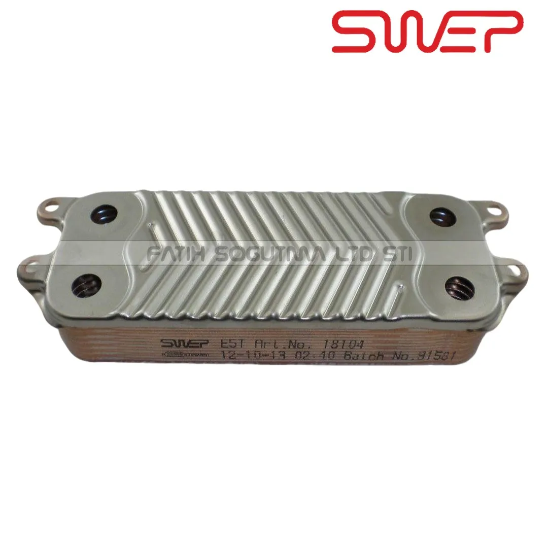 Vaillant turbotec eşanjör . 16.Plakalı 4.Dış kulaklı ( KK01.89.026 ) SWEP Made in İtaly .