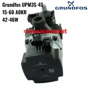 Grundfos UPM3S-4S 15-60 AOKR 42-46 Waat Frekans kontrollü sirkülasyon pompa motoru . 3+3 soketli ( KK01.98.336 )  Aden tipi pompa kapaklı .