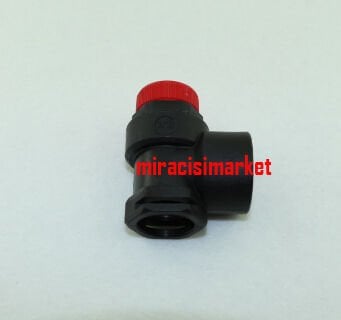 Vaillant vuw emniyet ventili . geçme tip 1/2 3.bar plastik  siyah renkli ( KK01.96.359 )(TR) Vaillant pro emniyet ventili .