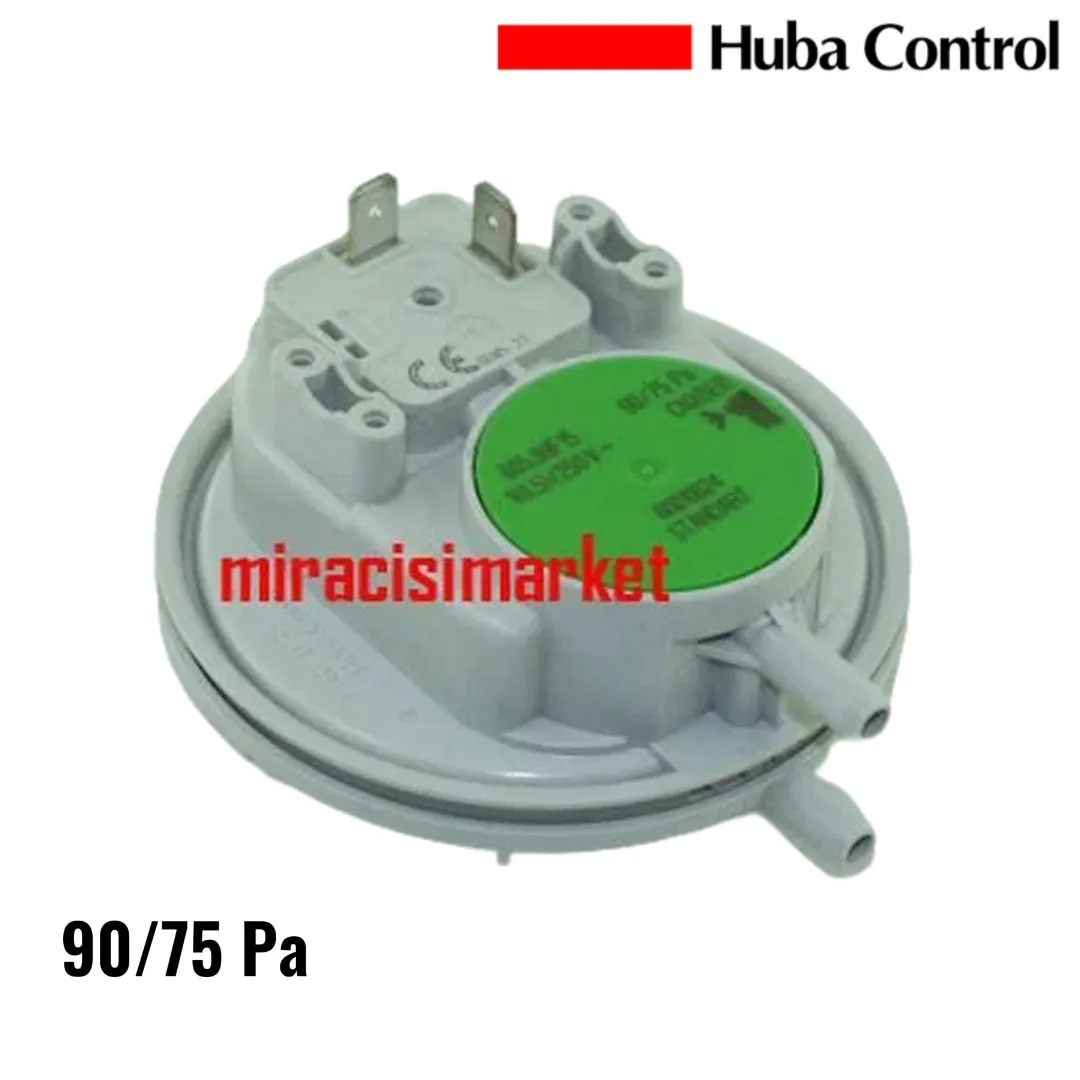 Huba 90/75 Pa hava prosestat . 2.uçlu Kalın soketli ( KK01.96.528 ) Huba control . Baymak baxi hava prosestat .