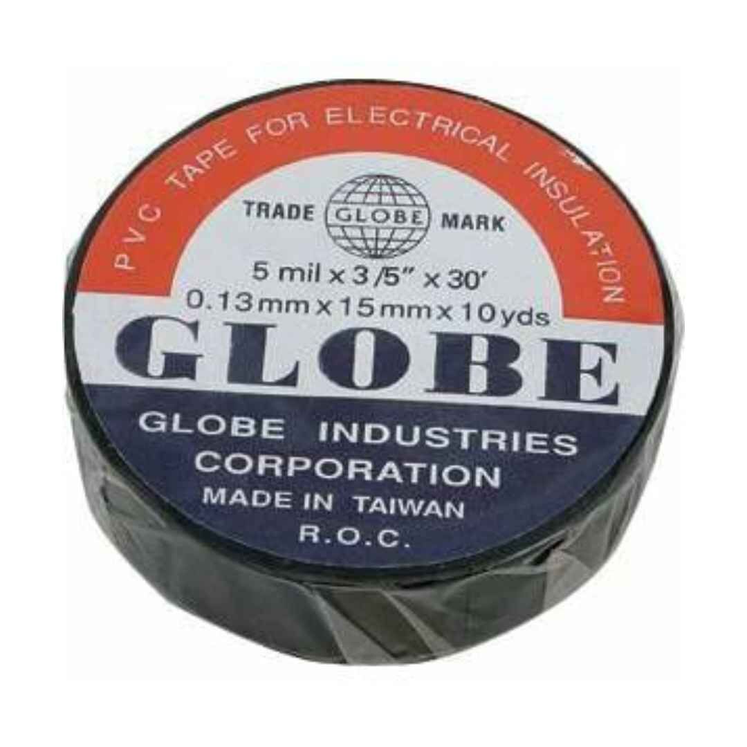 Elektrik bandı. SİYAH renkli . Globe bant . ORJİNAL  . 19mmx9,15 ( TE352 ) Globe siyah bant . izole bant . no.210 . izole elektrik band . trade globe mark