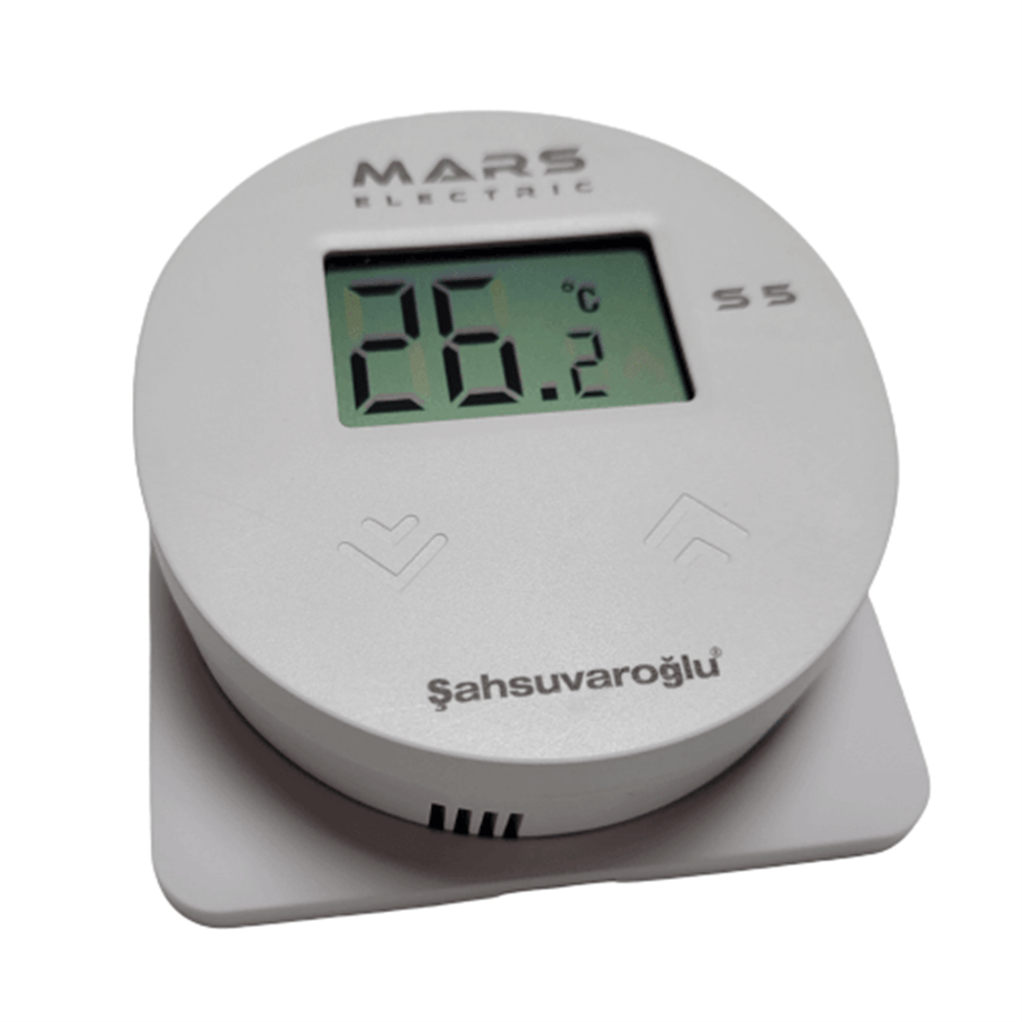 ﻿Mars S5 oda termostatı . Beyaz Renkli . KABLOSUZ . Dijital ekranlı ( 93180006605  ) kombi oda termostatı . Digital room thermostat . mars oda termostatı .