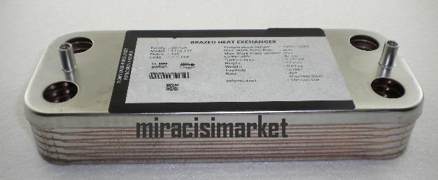 Baymak eco5 eşanjör . 12.Plakalı ( KK01.96.694 )(PRC) ( Vidalama delik arası 160mm ) Airfel digifel esanjör . Daikin daylux plus esanjör . Baymak attivo esanjör . Baymak falke master esanjör . Termoteknik logic 26/35 esanjör .