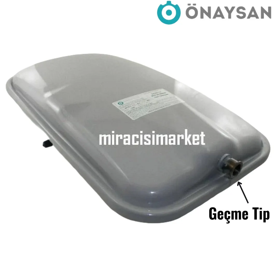 Termoteknik logic genleşme tankı . GEÇME tip rekorlu 8.Lt dikdörtgen . Önaysan ( 93180006308 ) (Ebad ölçüleri44x25x9cm) yandan siboplu .