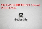 Viessmann POT .100K 238M Siyah 3.Bacaklı 1.bacak eğri içi iki taraf yarım ay . TRİMPOT ( 93180001230 ) PIHER SPAIN . Viessmann kart potansı .