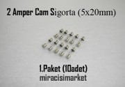 2 Amper cam sigorta . Küçük 1.Paket (10 adet)( 93180001400 ) 2Amper 250Volt Sigorta . Fuses . Ebad Ölçüleri.(5x20mm) cam sigorta 2 amper .