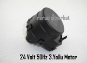 Bosch logamax U072 3 Yollu motor . 24 Volt Yuvarlak Kafa ( 93180005124 )(PRC) 50Hz 2.5w 10MM 70N . Bosch logamax U072 3 yollu vana motoru .