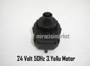 Bosch logamax U072 3 Yollu motor . 24 Volt Yuvarlak Kafa ( 93180005124 )(PRC) 50Hz 2.5w 10MM 70N . Bosch logamax U072 3 yollu vana motoru .