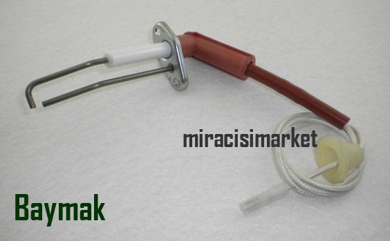 ﻿Baymak Novadens ateşleme elektrodu . çiftli kablolu . Yoğuşmalı cihaz ( 93180009367 )(TR) Baymak novadens elektrod .