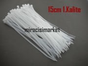 Cırt kelepçe . Kablo bağı . Beyaz renkli (150x3.6mm) 15cm 1.Paket (100adet) ( D11C ) Kopmaz 1.Kalite ( CE,ISO,UL,GS,TÜV)Belgeli .