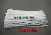 Cırt kelepçe . Kablo bağı . Beyaz renkli (150x3.6mm) 15cm 1.Paket (100adet) ( D11C ) Kopmaz 1.Kalite ( CE,ISO,UL,GS,TÜV)Belgeli .
