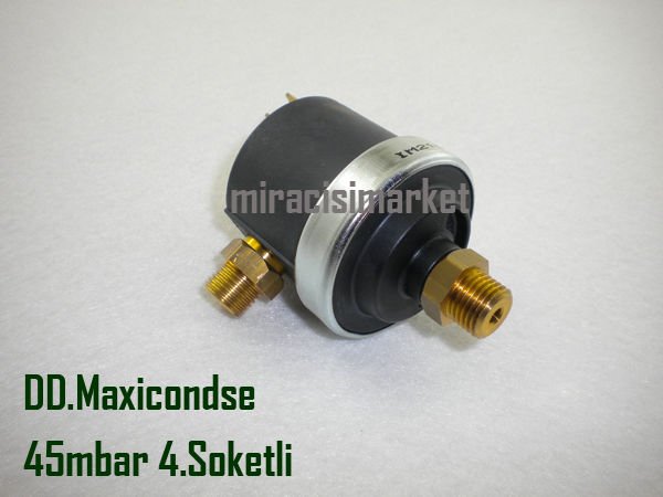 Demirdöküm maxicondense basınç sondası . MA-TER DR2 45mbar 0.7bar   ( 93180004160 ) 2X1/4 Sarı Dişli . 4.Soketli . Debi basınç sensörü . Demirdöküm duvar tipi kazan basınç sondası .