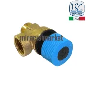 6 bar emniyet ventili . 2x1/2 sarı dişli . Kramer made in italy ( 93180014516 ) Solar sistem emniyet ventili . 1.taraf 1/2 dış dişli diğer taraf yan 1/2 iç dişli .