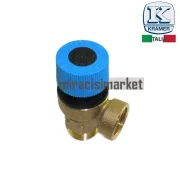 6 bar emniyet ventili . 2x1/2 sarı dişli . Kramer made in italy ( 93180014516 ) Solar sistem emniyet ventili . 1.taraf 1/2 dış dişli diğer taraf yan 1/2 iç dişli .