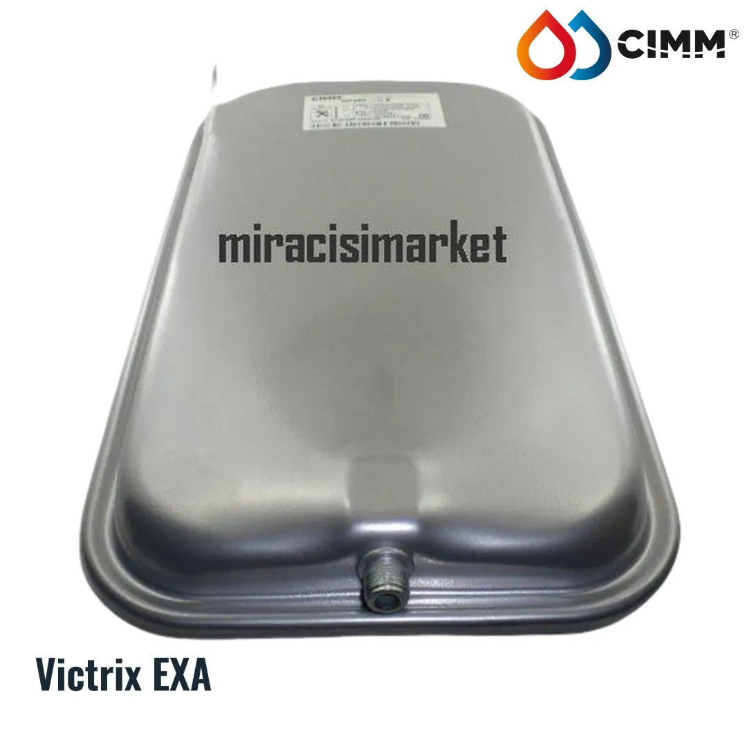 immergas victrix Exa genleşme tankı . Dikdörtgen Gri 8.Lt 3/8 dişli  . Üstten bağlantı saclı . cimm made  in italy ( 93180006253 ) Ebad ölçüleri (44x25x8cm) immergas victrix EXA 28Kw genleşme tankı .